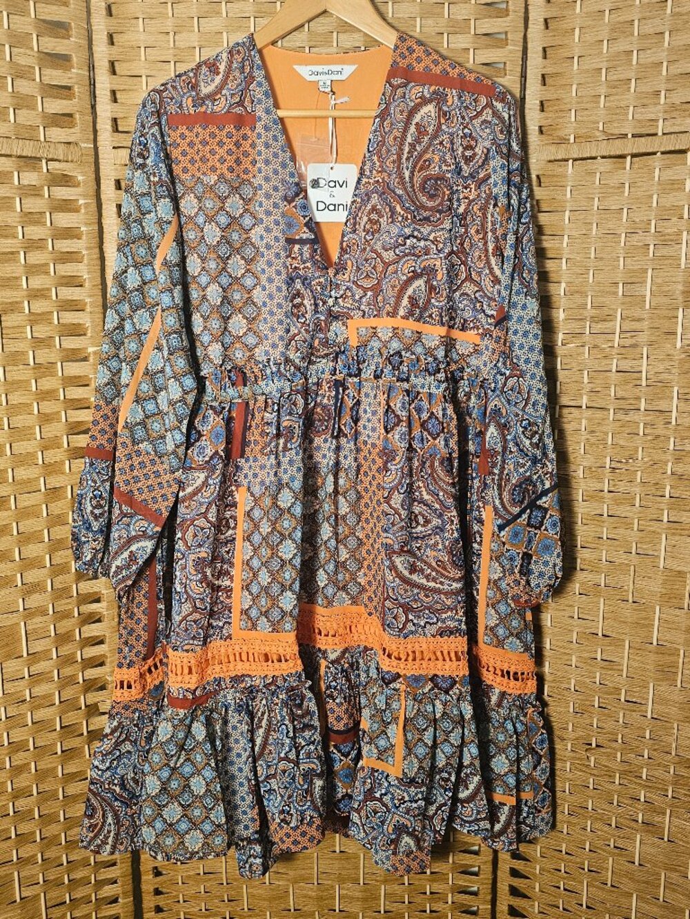 Davi & Dani Boho Dress Size M NWT